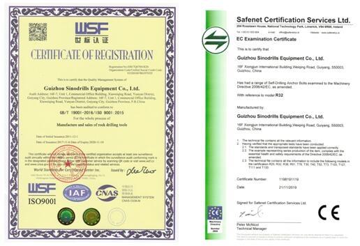 SINODRILLS successfully completed the ISO certification annual review and CE certification update